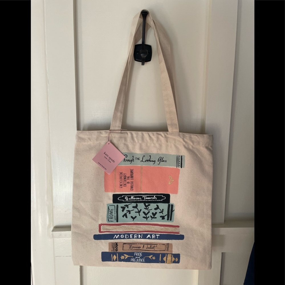Kate Spade canvas book tote. Brand new!